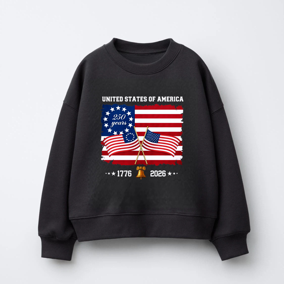United States Of America 250 Years 1776 2026 Independence Day Flag Sweatshirt