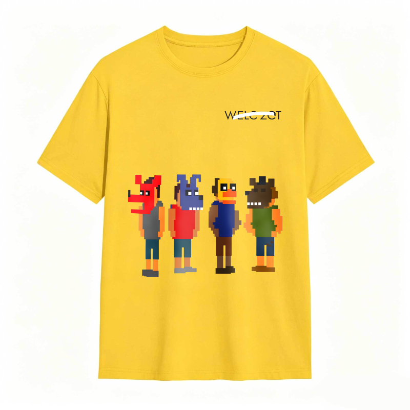 Pixel Art Characters With Text Welc Zot Unisex Classic T-shirt