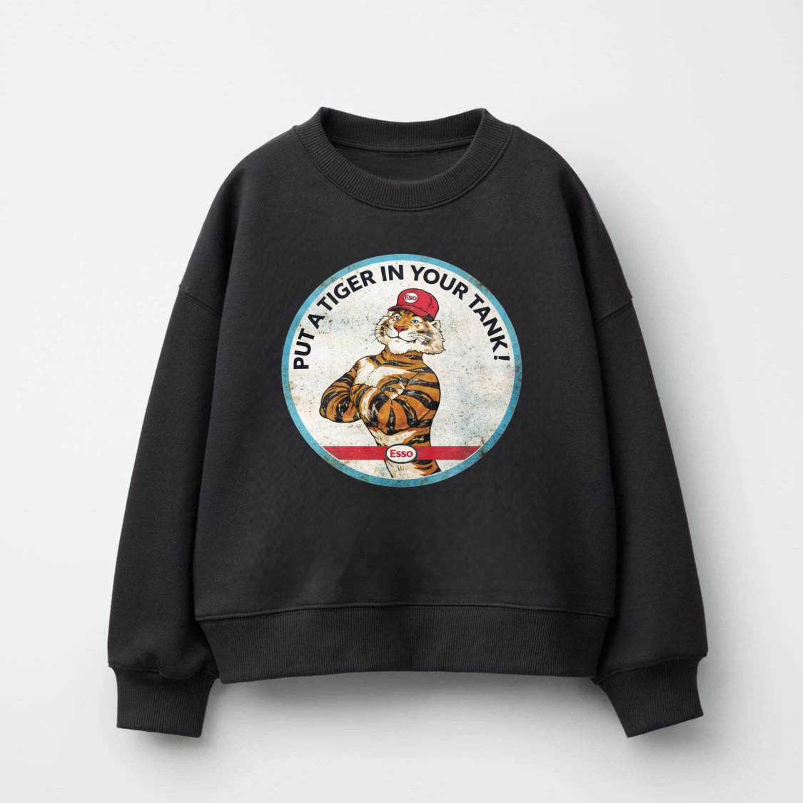 TEECURENT Put A Tiger In Your Tank Vintage Style Sweatshirt With Classic Tiger Logo And Retro Design For Men Women Unisex Casual Wear