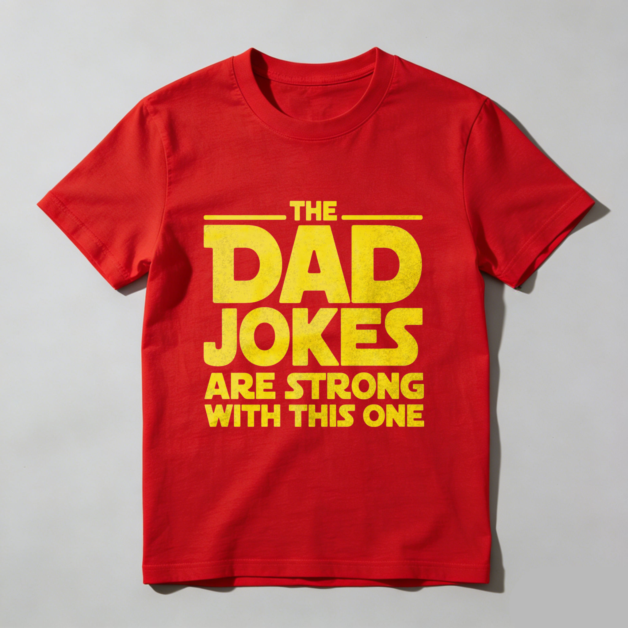 TEECURENT The Dad Jokes Are Strong With This One T Shirt For Men Funny Father Day Gift Star Wars Inspired Humor Shirt