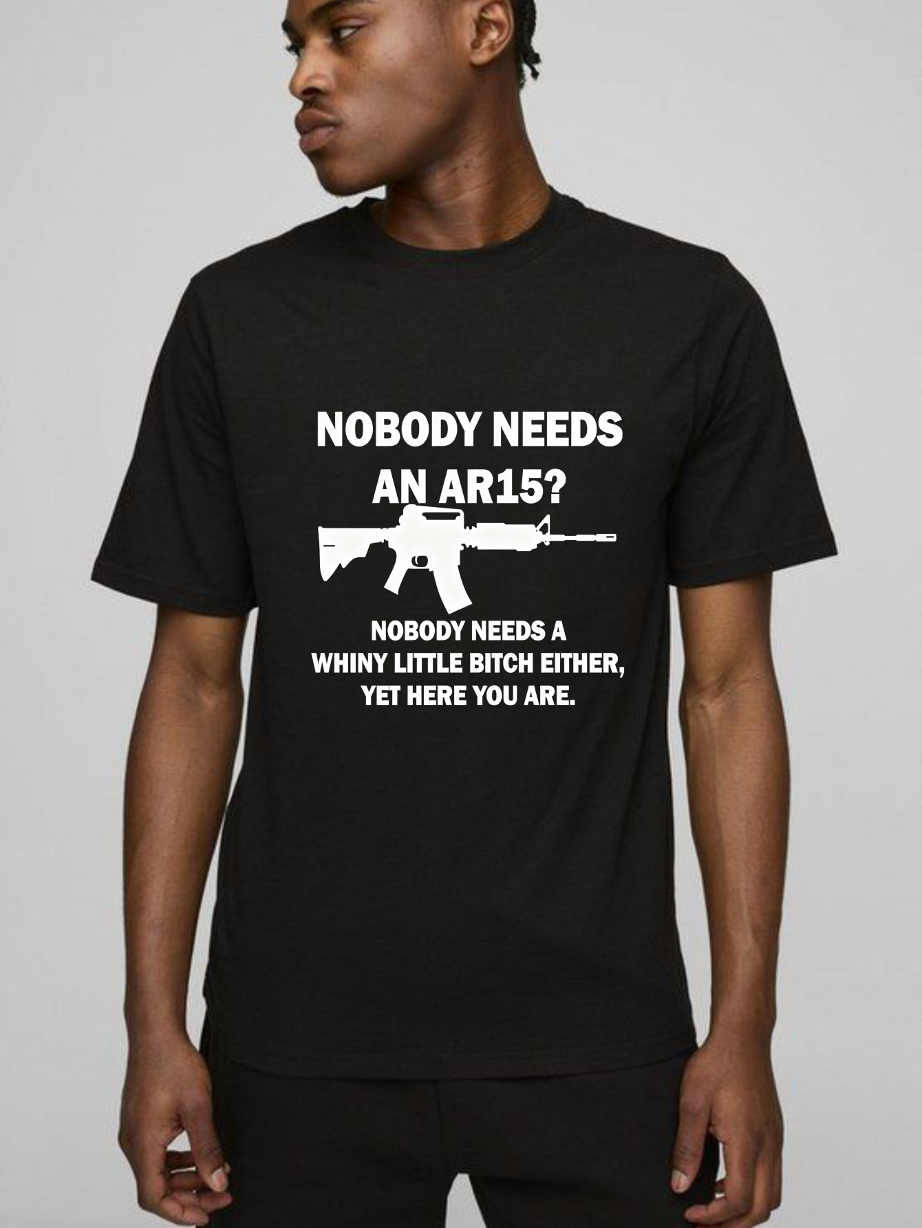 TEECURENT Nobody Needs An Ar15 Pure Cotton Short Sleeve T Shirt-TeeCurent