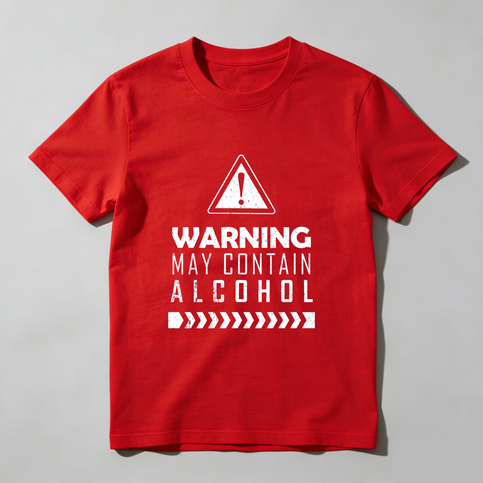 TEECURENT Warning May Contain Alcohol T-Shirt Humor Gift For Drinkers Fun Statement Shirt WOMEN