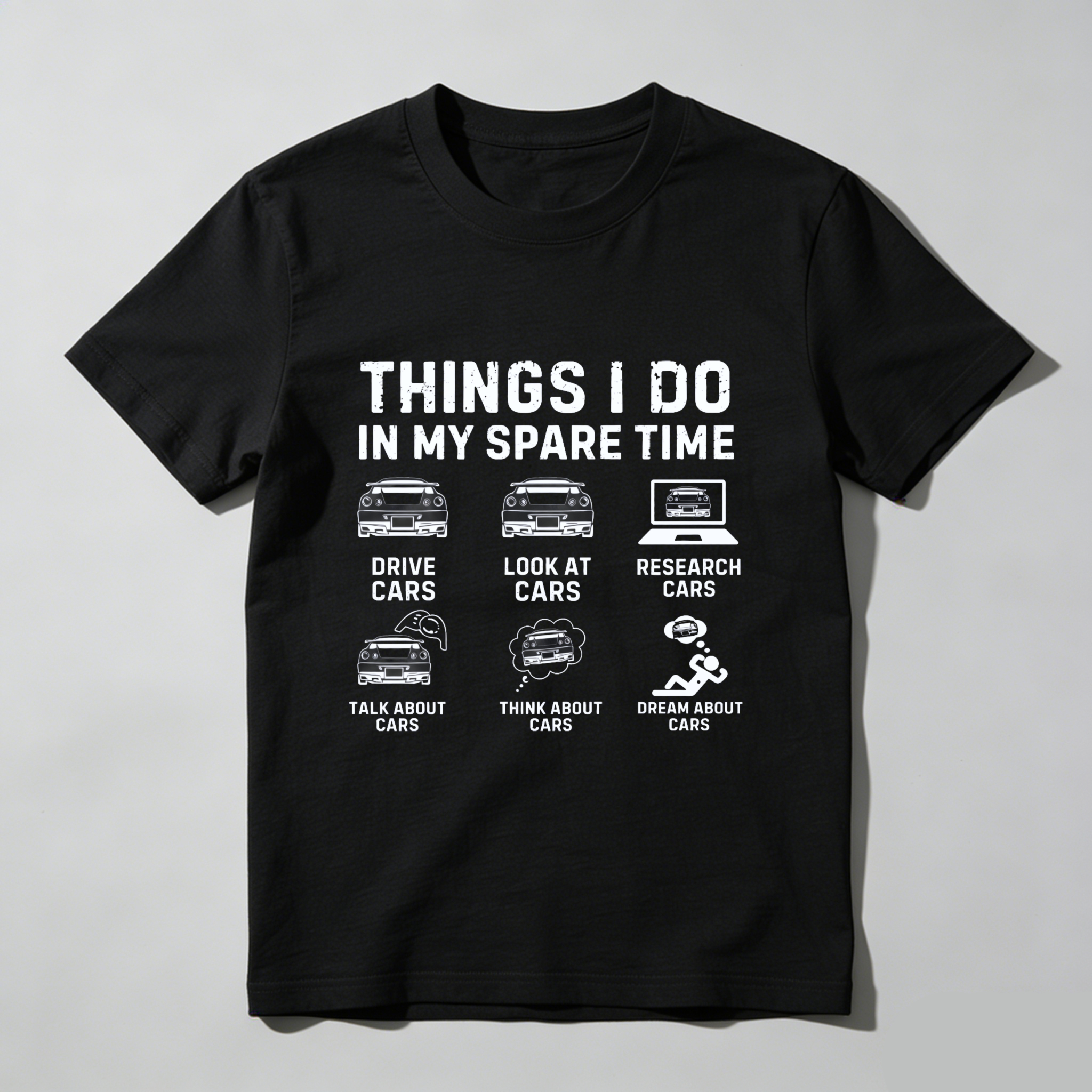 Things I Do In My Spare Time Car Enthusiast T-Shirt For Men And Women Automotive Lover Gift Idea With Fun Car Related Activities Design