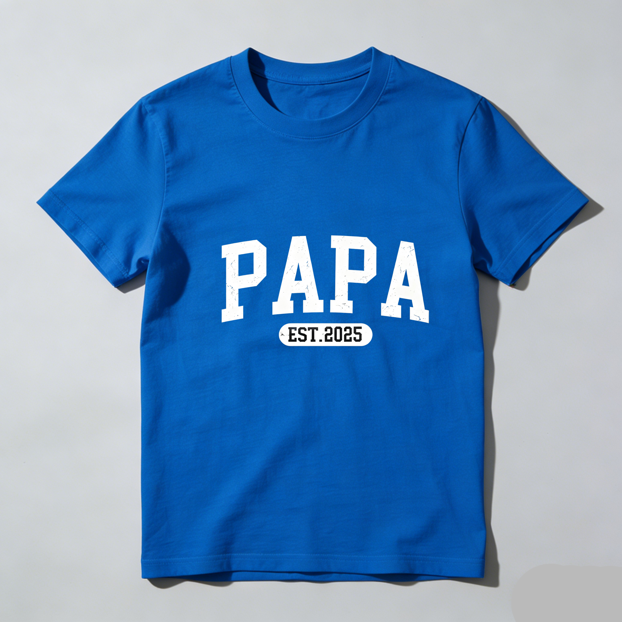 TEECURENT Papa Est 2025 Pure Cotton Short Sleeve T Shirt-TeeCurent
