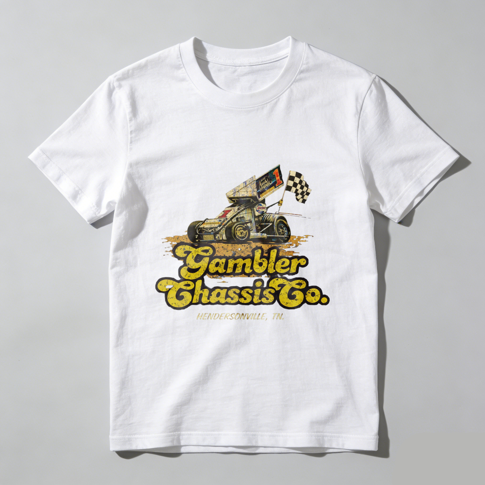 Gambler Chassis Co Hendersonville Tn Racing Car Design T Shirt