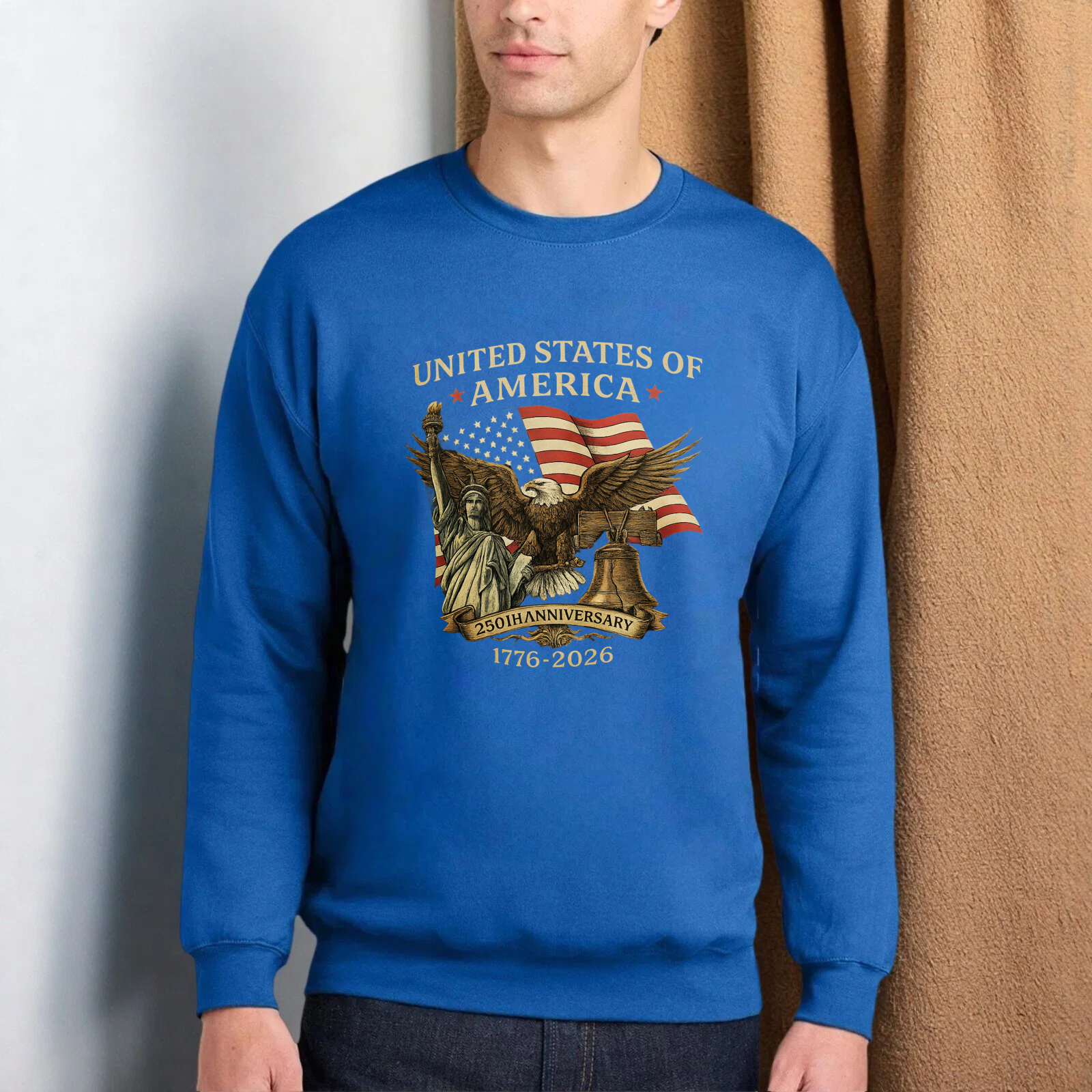 United States Of America 250th Anniversary 1776 2026 Eagle And Liberty Bell Sweatshirt
