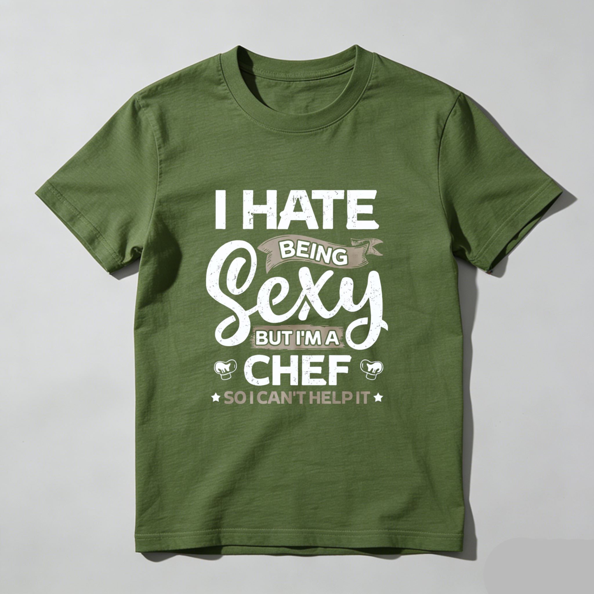 TEECURENT I Hate Being Sexy But Im A Chef So I Cant Help It T Shirt WOMEN