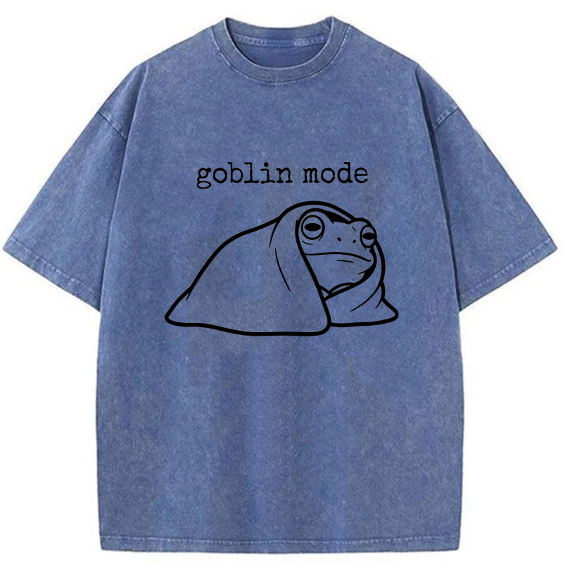 Goblin Mode Frog Outline Print tshirt 100% cotton