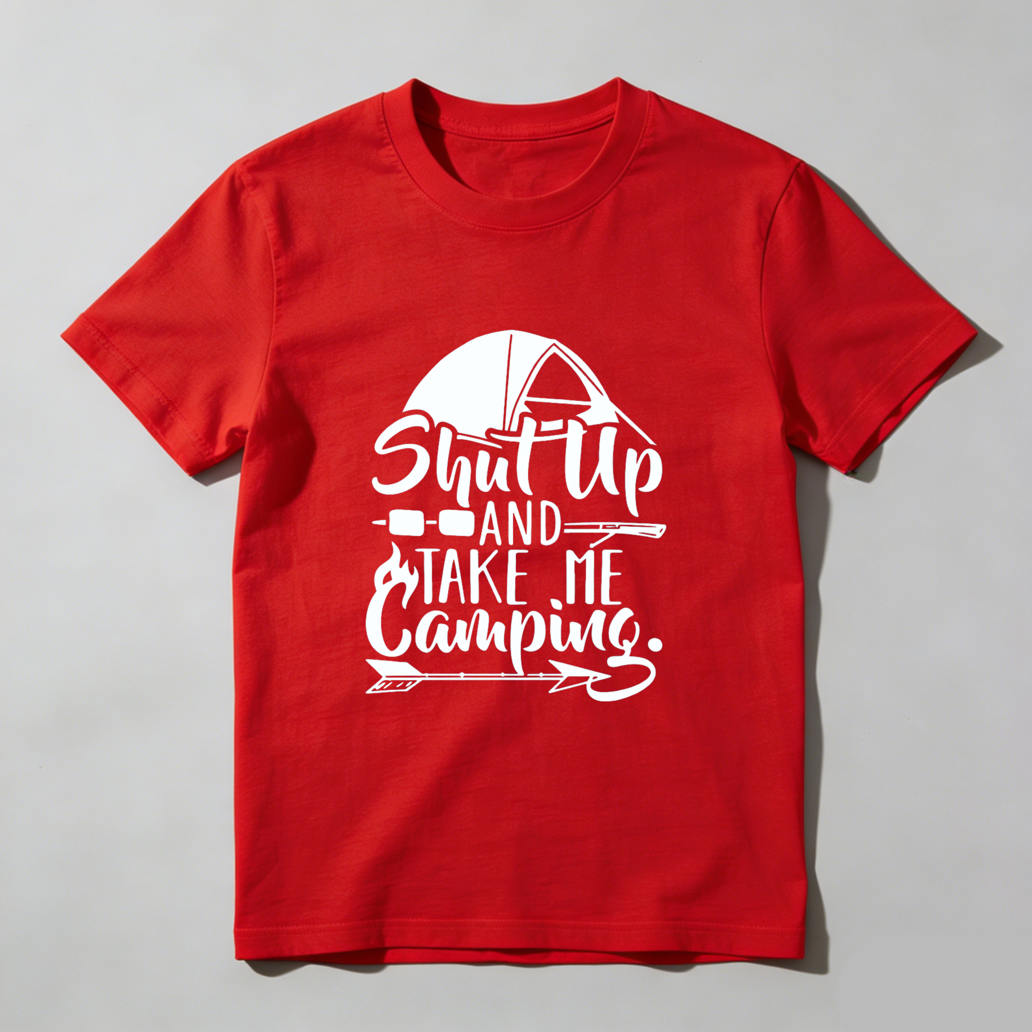 TEECURENT Shut Up And Take Me Camping T Shirt Outdoor Adventure Camping Lover Gift For Nature Enthusiast WOMEN