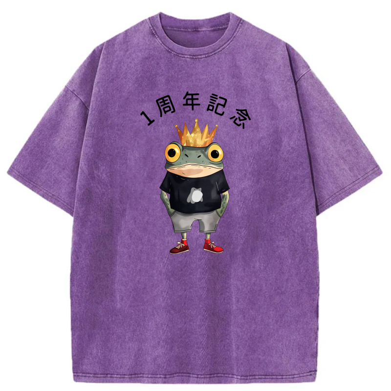 Frog With Crown And Red Shoes tshirt 100% cotton