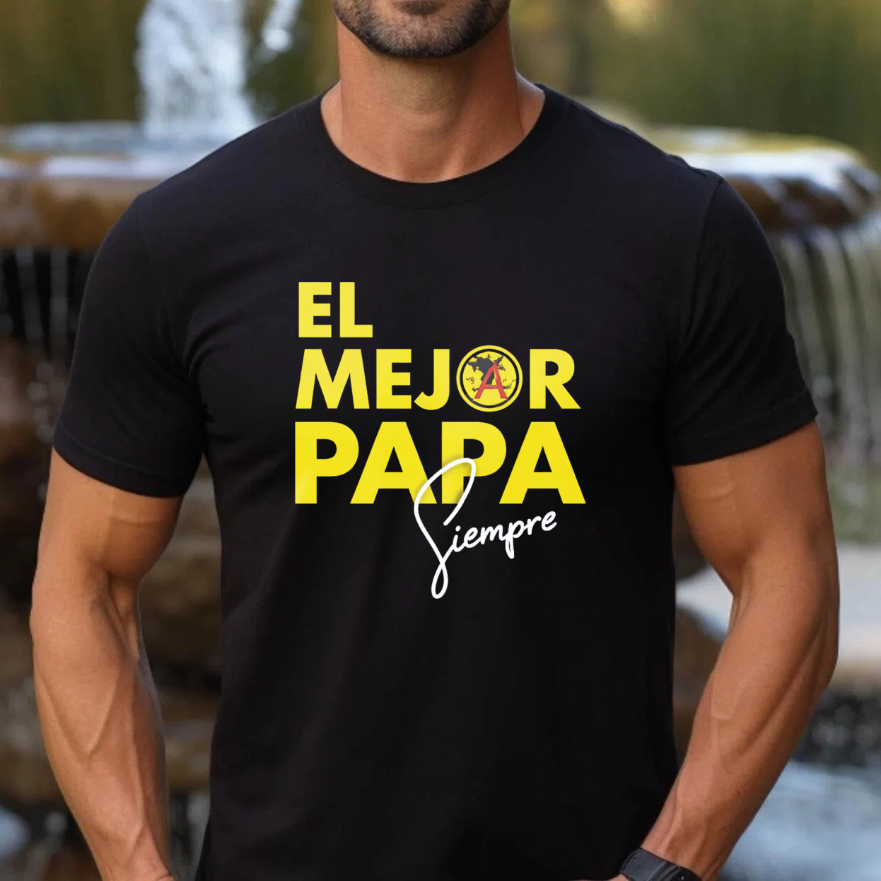 TEECURENT El Mejor Papa Siempre Mexico Flag Fatherhood T Shirt For Dad Gift