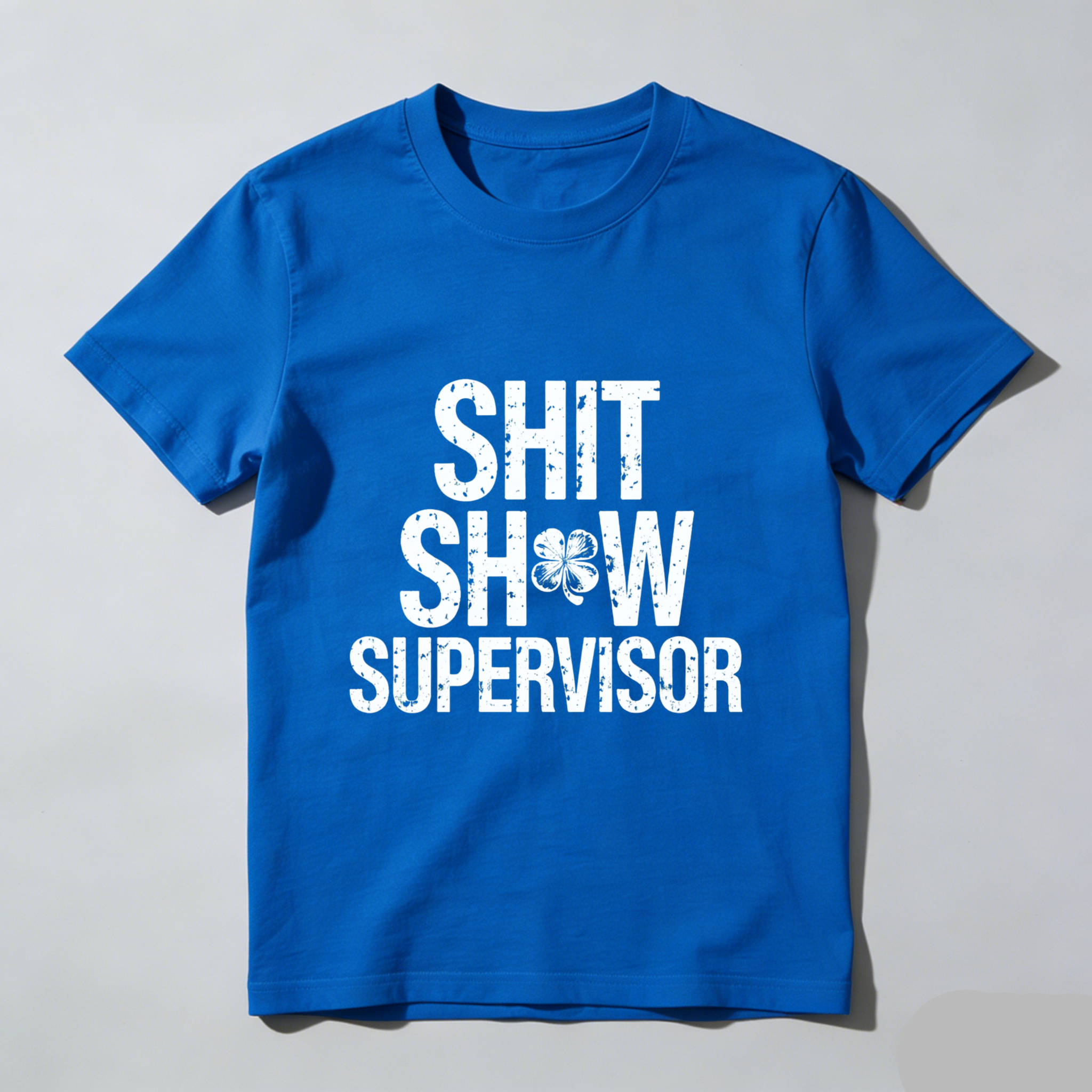 TEECURENT Shit Show Supervisor T Shirt Funny Work Humor Gift For Men Women Black Cotton Casual Tee