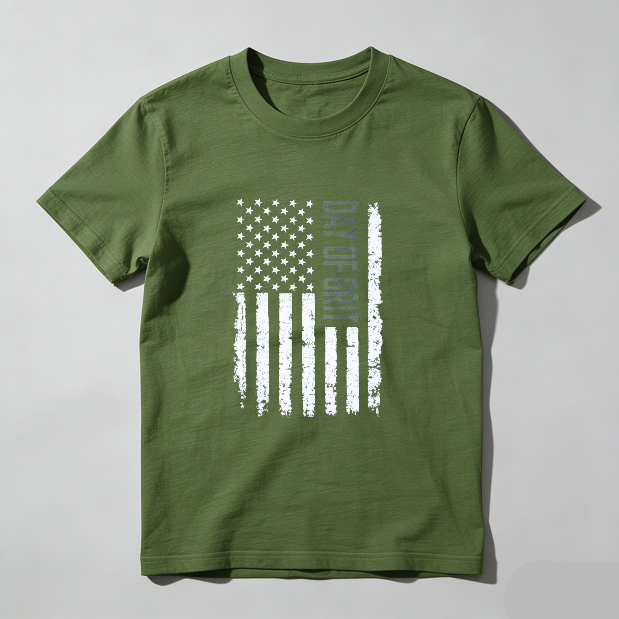Day Of Gray American Flag T Shirt Made In Usa Patriotic Black Tee Men Women Unisex Apparel
