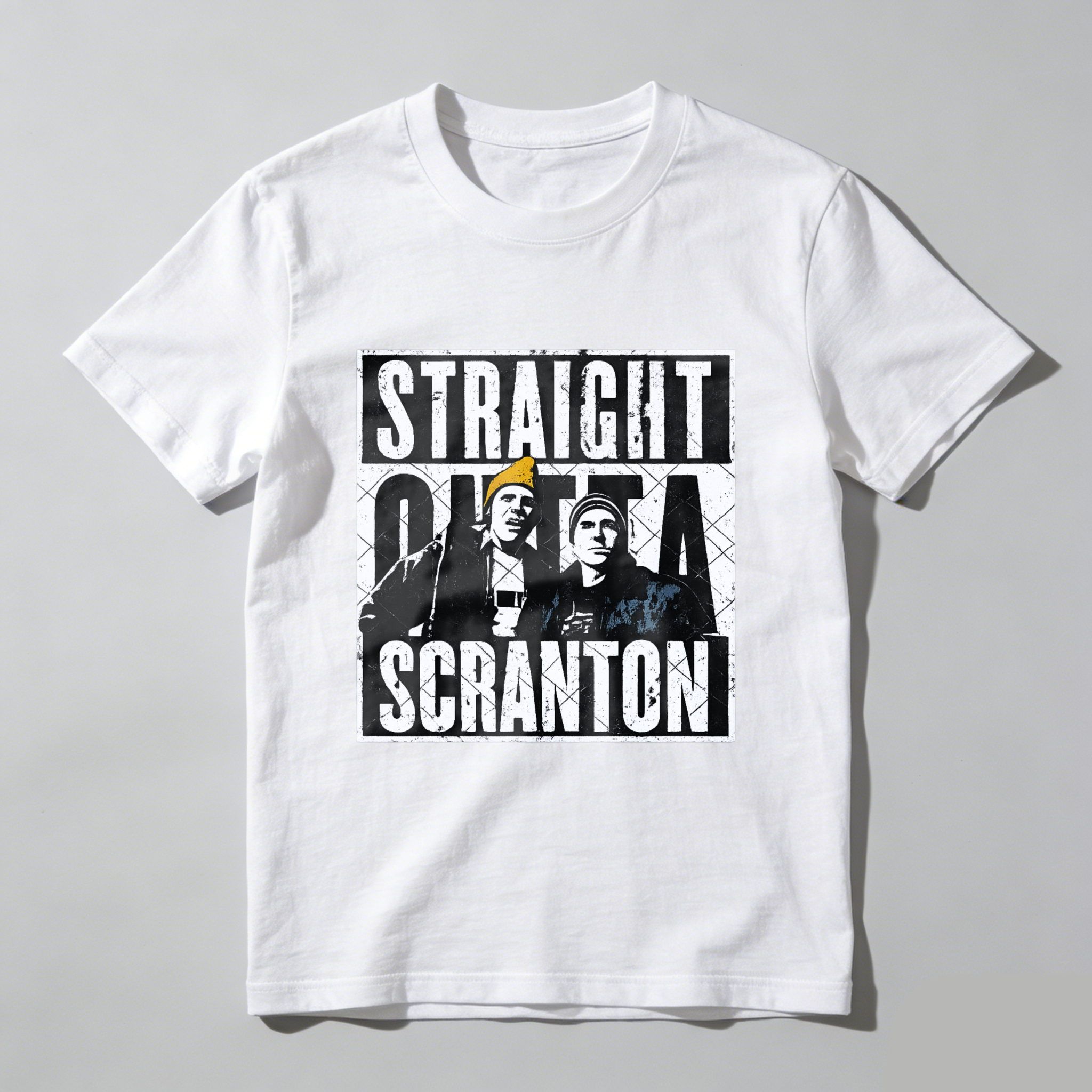 TEECURENT Straight Outta Scranton The Office T Shirt Men Women Unisex Black Comedy Drama TV Show Fan Gift Apparel