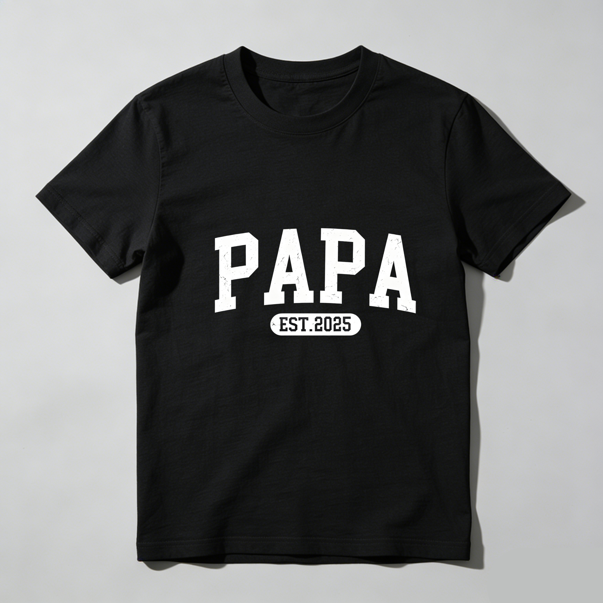 TEECURENT Papa Est 2025 Pure Cotton Short Sleeve T Shirt-TeeCurent