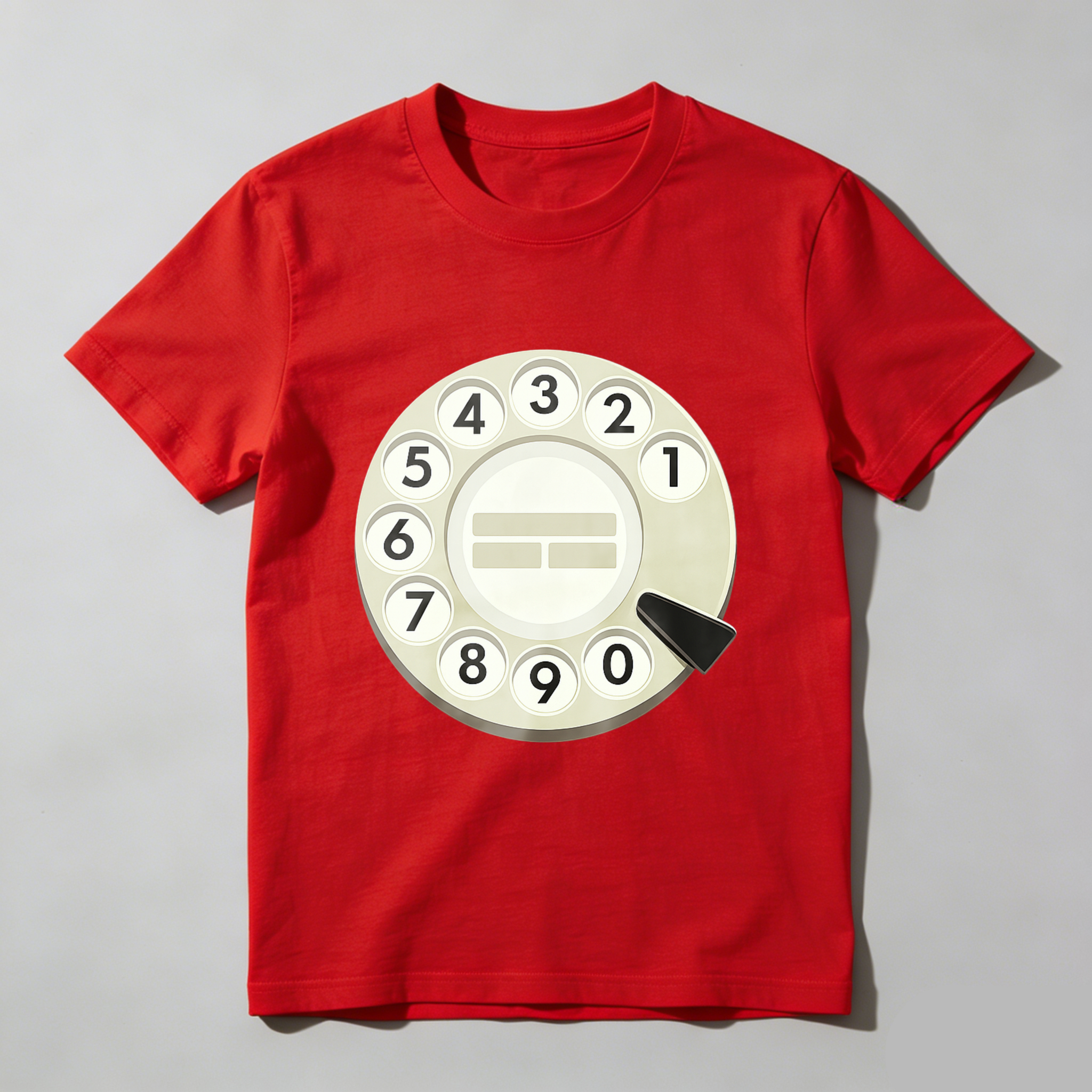 Retro Rotary Phone Dial T-Shirt Vintage Telephone Design Made In Usa