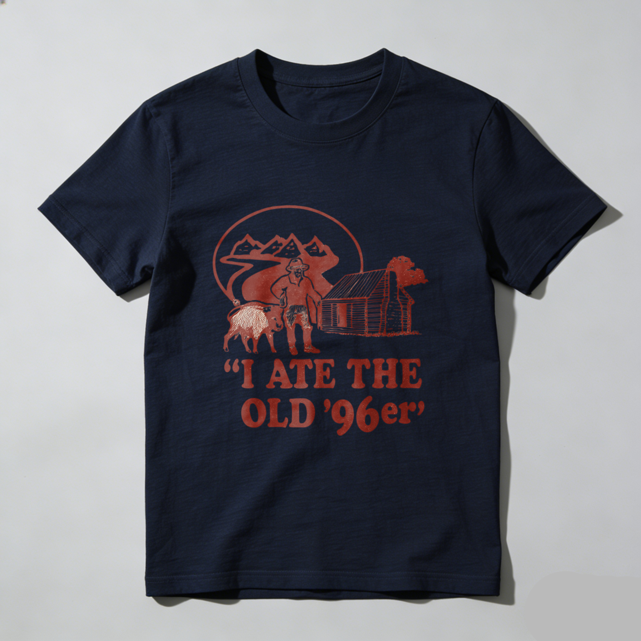 TEECURENT I Ate The Old 96er Mountain Cabin Cowboy T Shirt