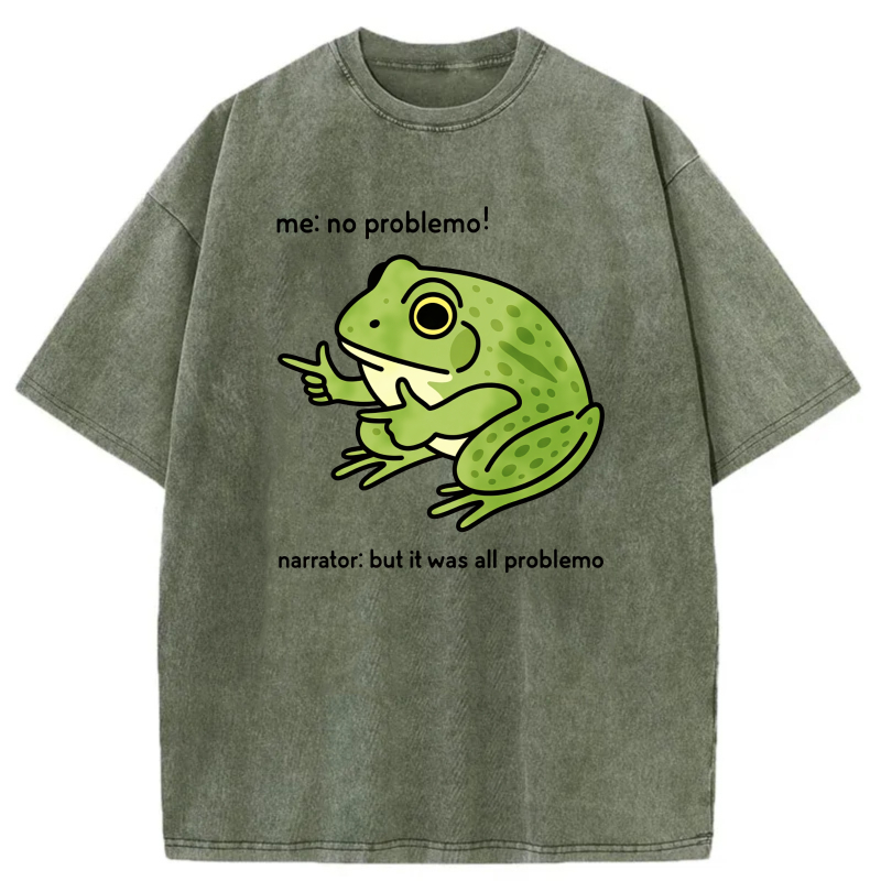 Frog Pointing With Text Above And Below tshirt 100% cotton