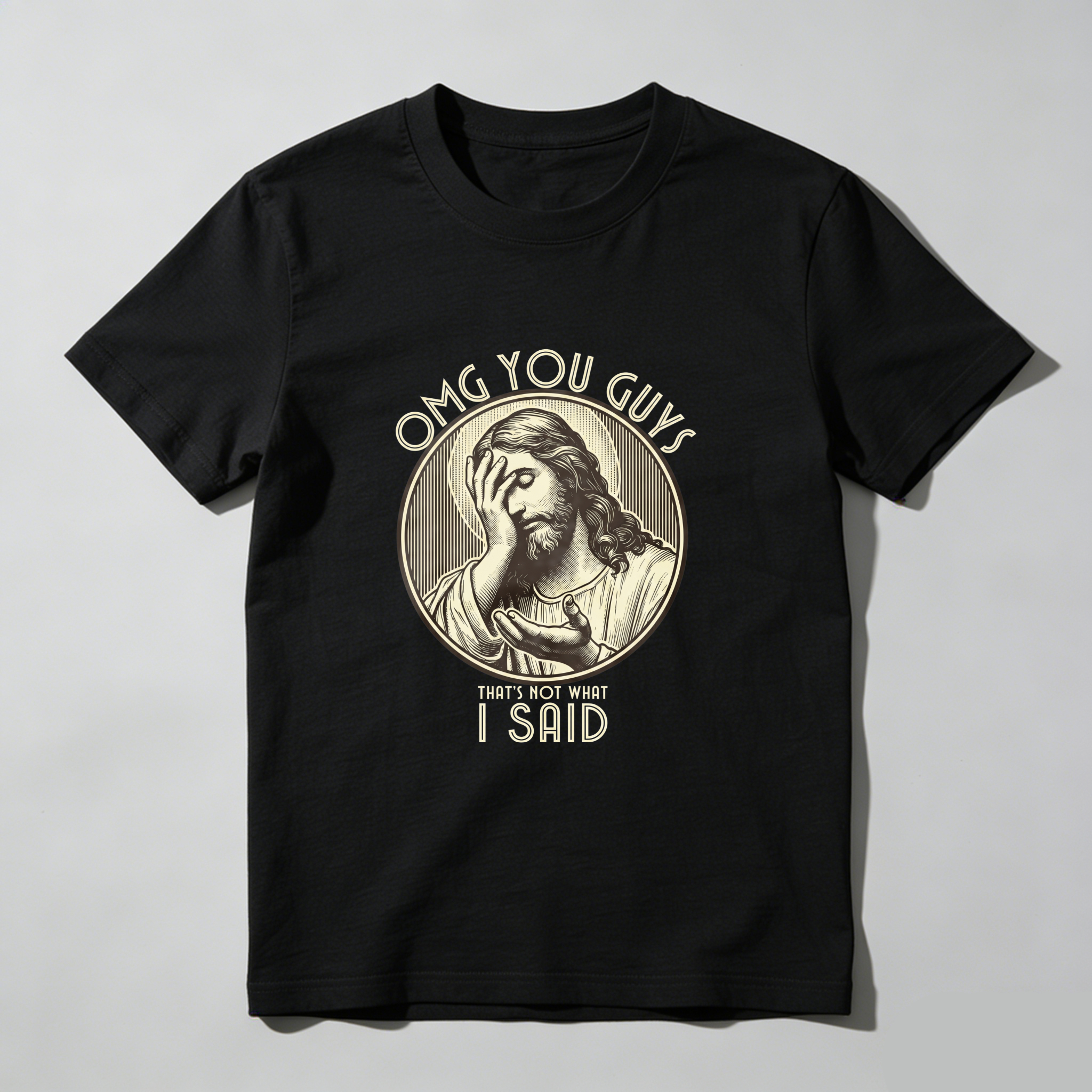 Casual, Men's T-Shirt, Religious Humor Design, Everyday Wear, Gift For Friends