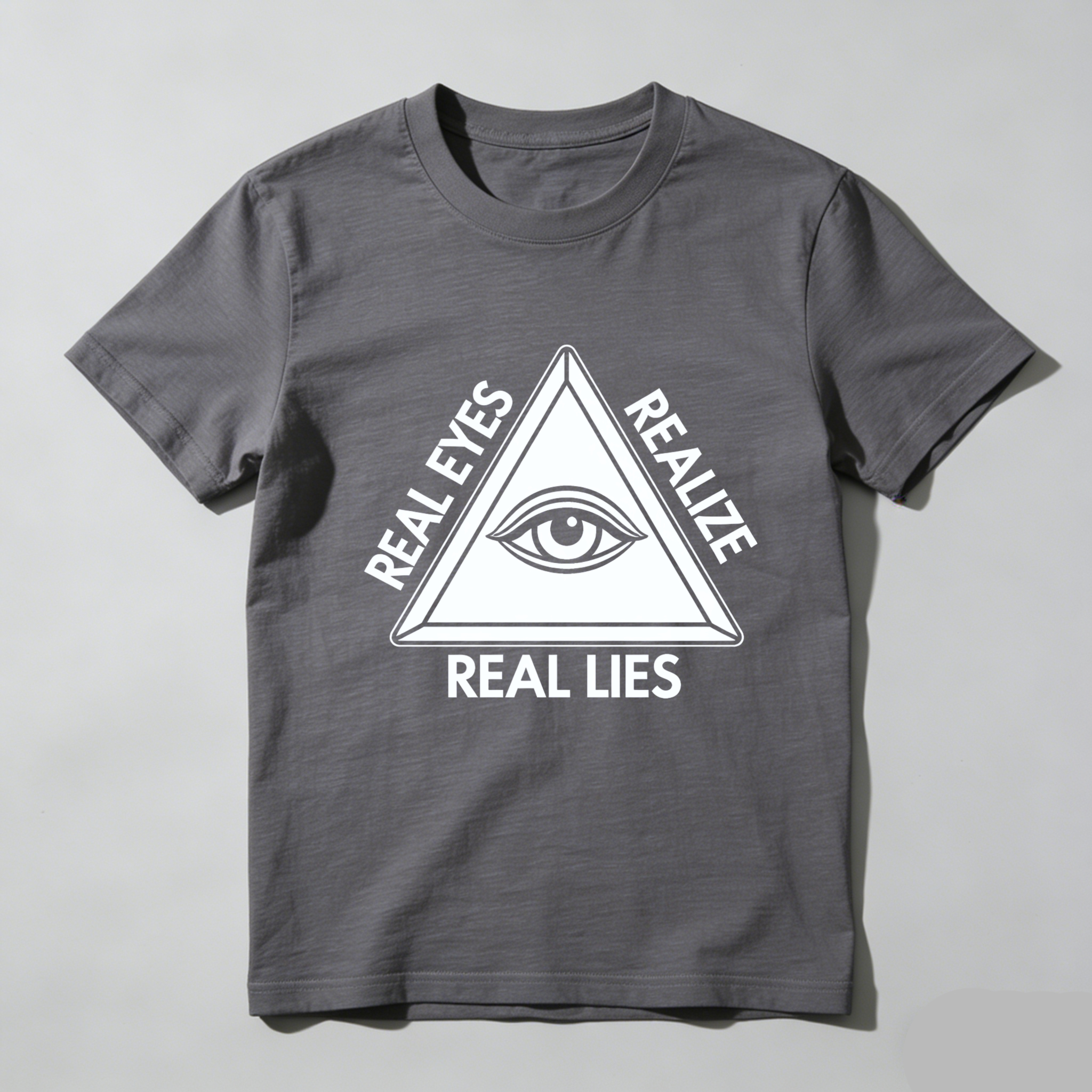TEECURENT  Real Eyes Realize Real Lies Eye In Triangle TEECURENT
