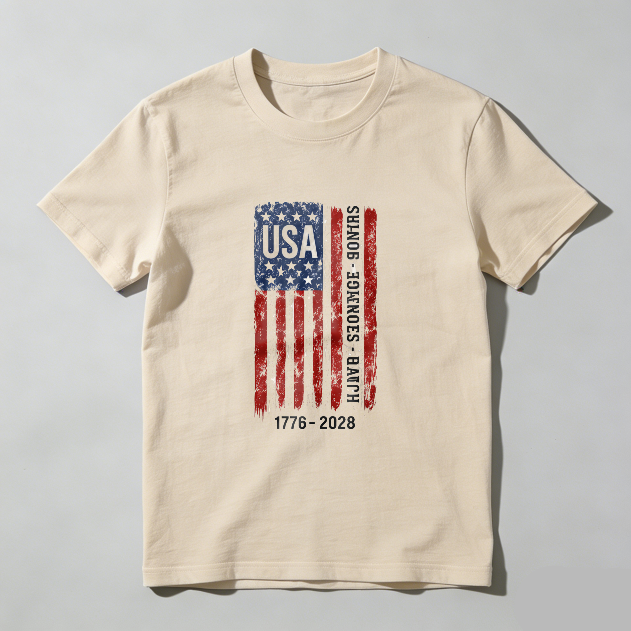 Usa Flag Independence Day 1776 2028 Patriotic American Flag T Shirt Men Women Black Distressed Design Vintage Style Celebration Apparel