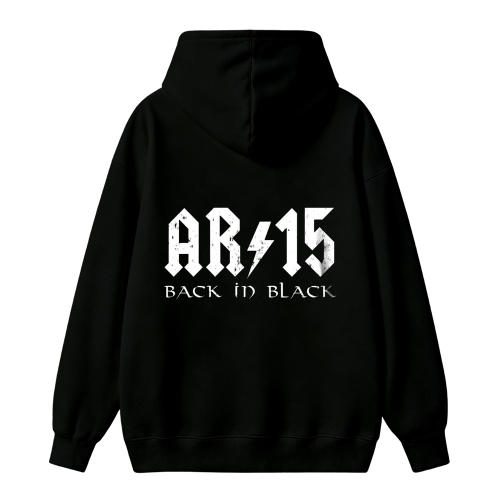 Ar 15 Back In Black Graphic Print Unisex Classic Hoodie