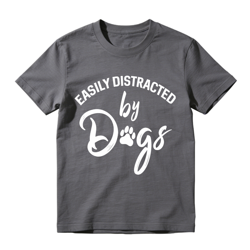 Easily Distracted By Dogs Paw Print Design Unisex Classic T-shirt