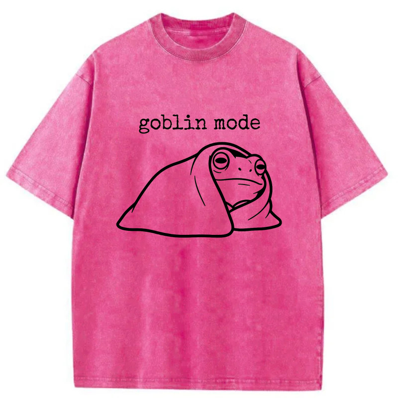 Goblin Mode Frog Outline Print tshirt 100% cotton