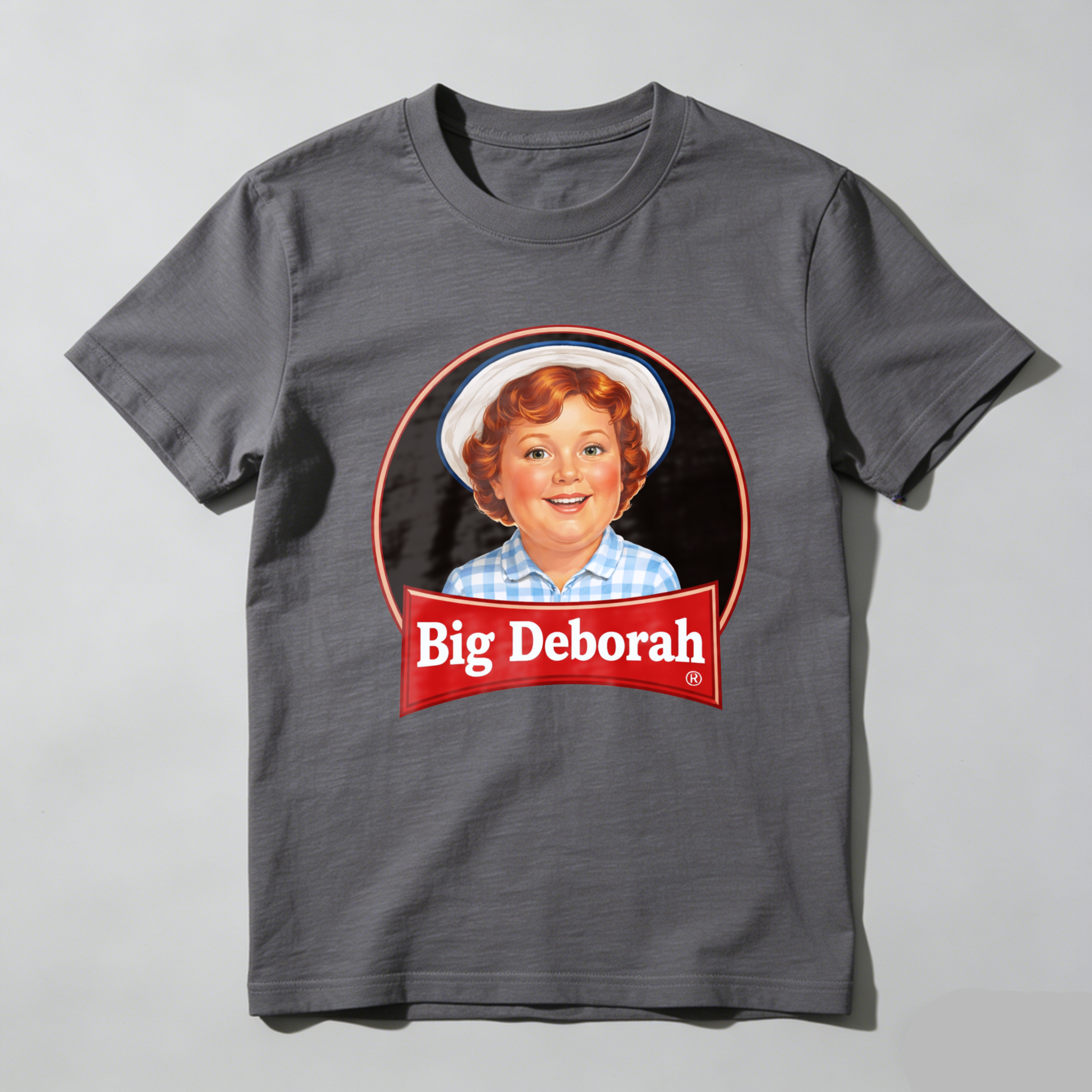TEECURENT Big Deborah T Shirt With Vintage Girl Design Black Cotton Unisex Top For Men Women And Kids