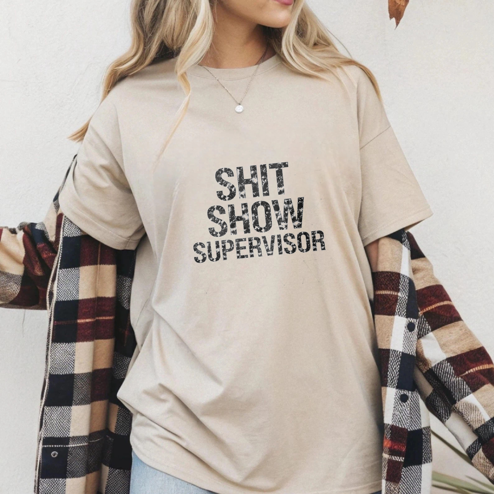 TEECURENT Shit Show Supervisor T Shirt Funny Work Humor Gift For Managers And Supervisors WOMEN