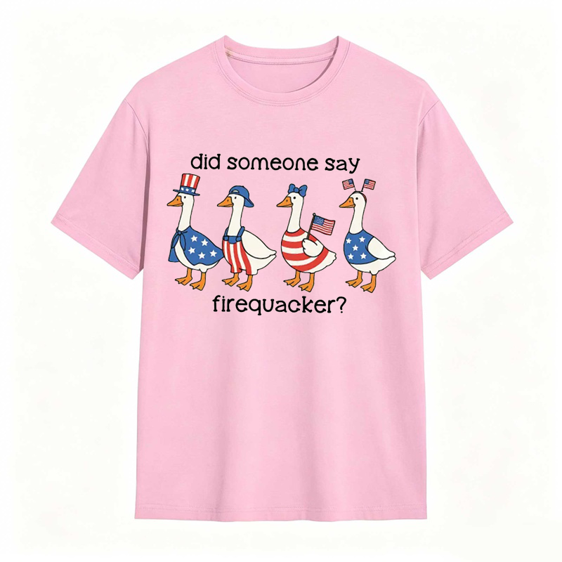 Comfort Colors Firequacker Goose Funny 4th of July Tee