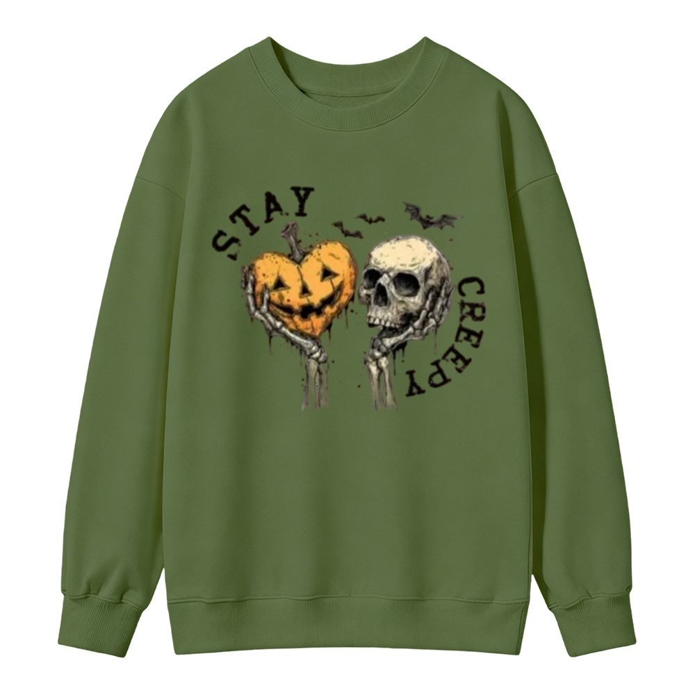 Skeleton Hand Hoodie, Retro Grunge Graphic Sweatshirts with Dripping Heart Design, Cotton Blend Halloween Tops, Fabric, Comfortable