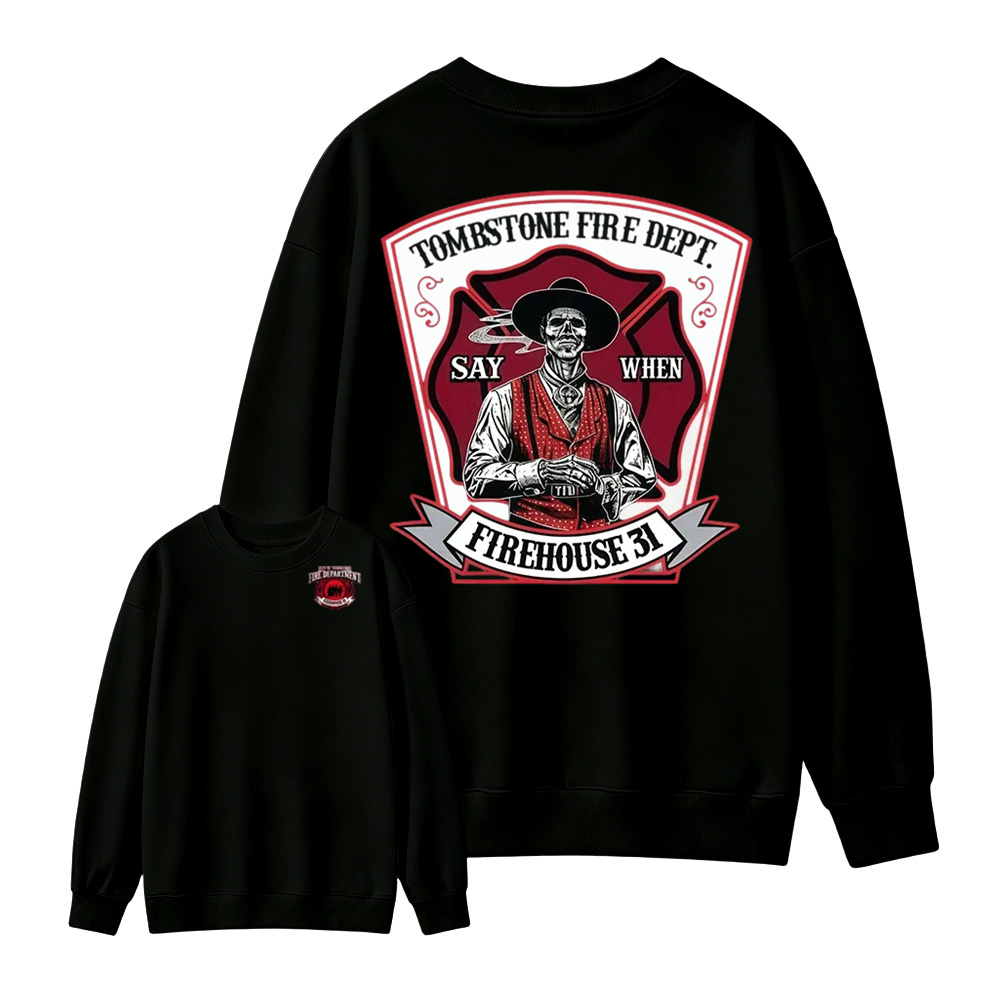 Vintage Firefighter Sweatshirt | Classic Americana Graphic  Sweatshirt
