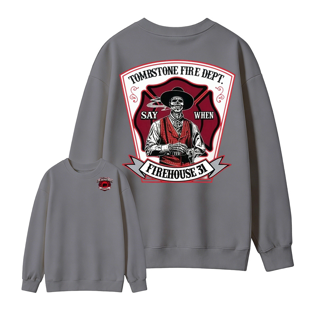 Vintage Firefighter Sweatshirt | Classic Americana Graphic  Sweatshirt