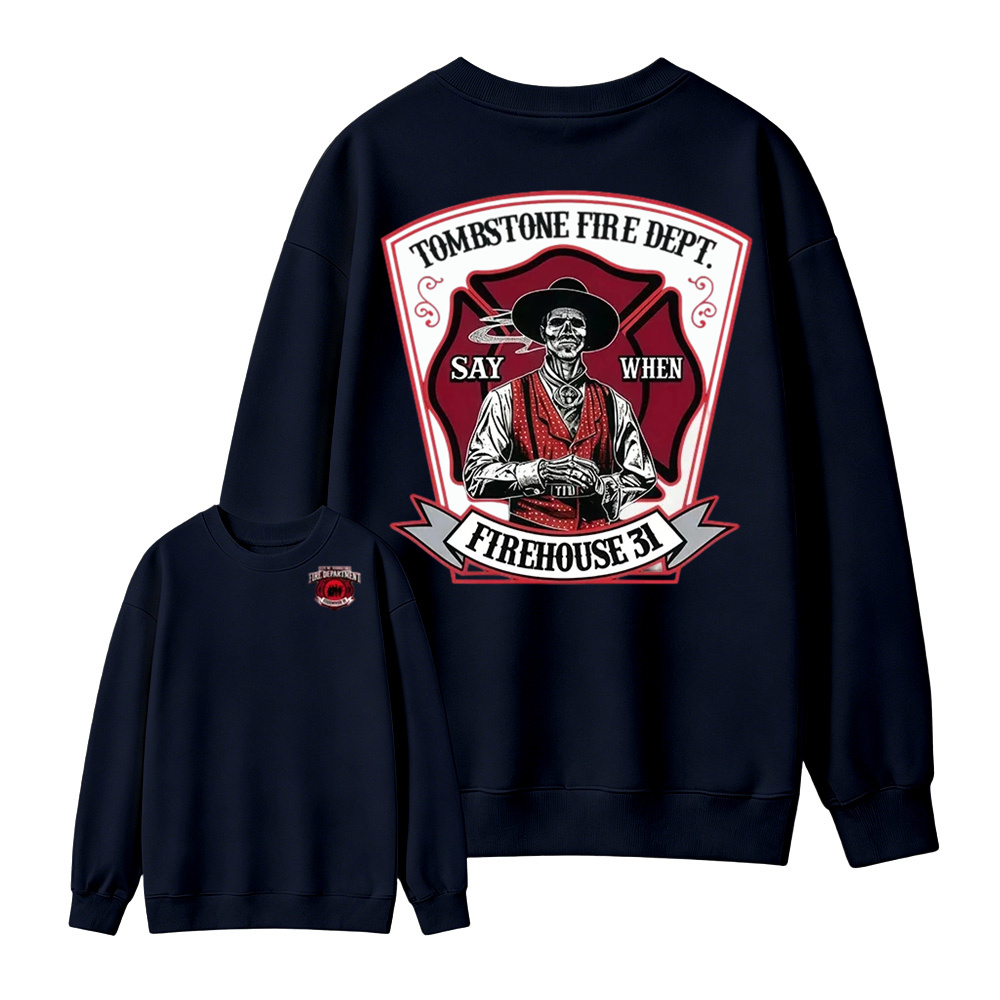 Vintage Firefighter Sweatshirt | Classic Americana Graphic  Sweatshirt