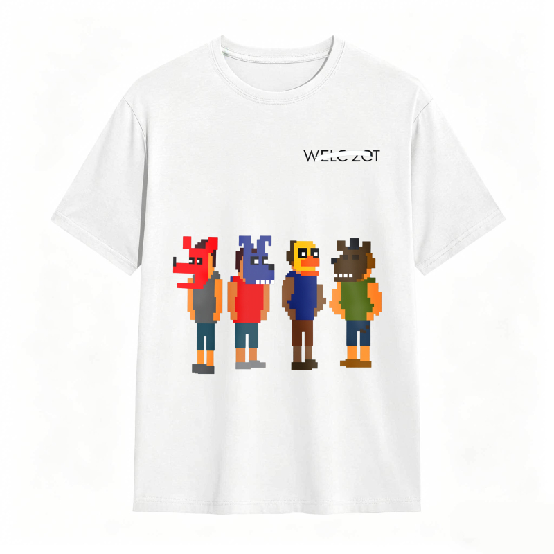 Pixel Art Characters With Text Welc Zot Unisex Classic T-shirt