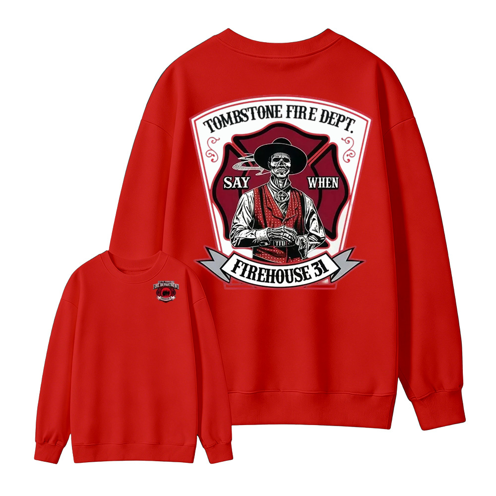 Vintage Firefighter Sweatshirt | Classic Americana Graphic  Sweatshirt
