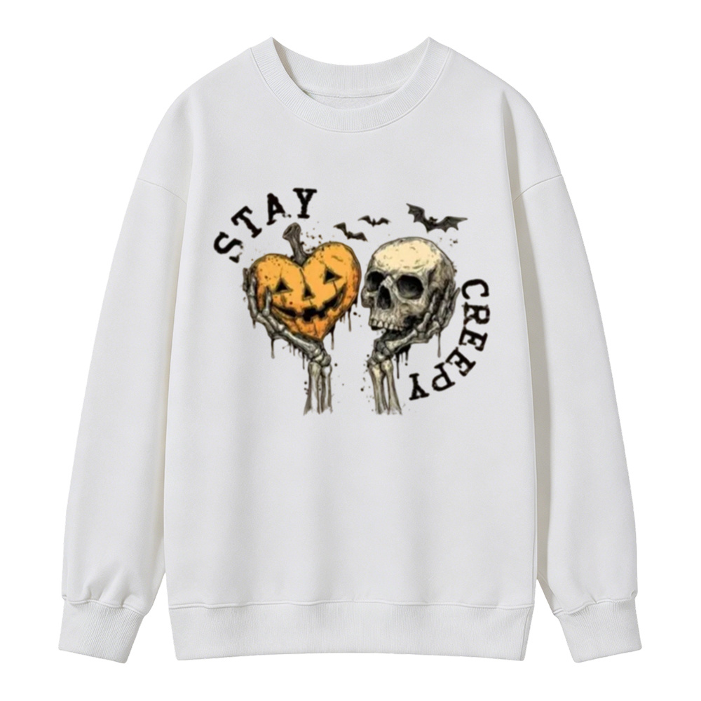 Skeleton Hand Hoodie, Retro Grunge Graphic Sweatshirts with Dripping Heart Design, Cotton Blend Halloween Tops, Fabric, Comfortable