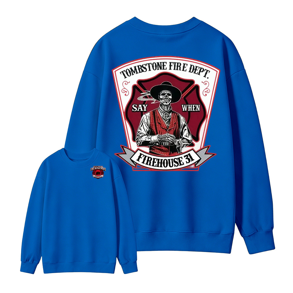 Vintage Firefighter Sweatshirt | Classic Americana Graphic  Sweatshirt