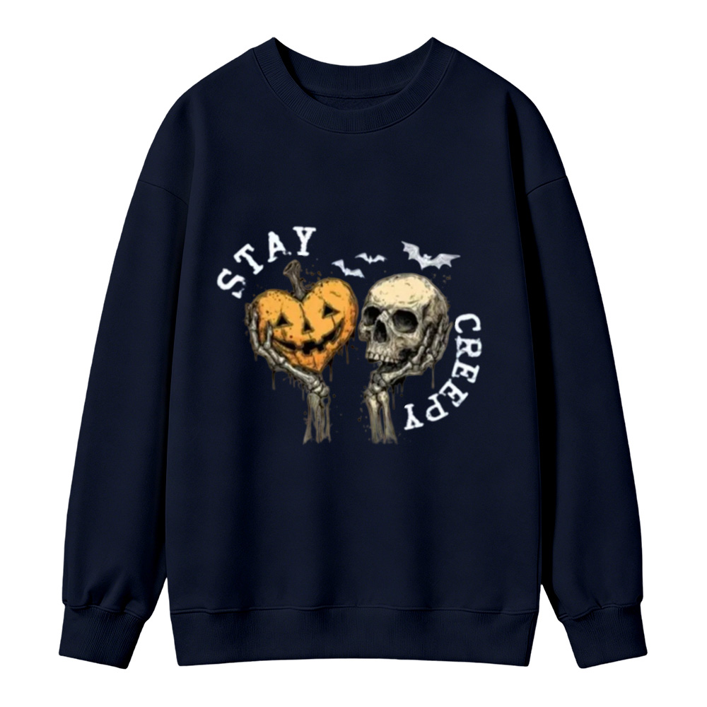 Skeleton Hand Hoodie, Retro Grunge Graphic Sweatshirts with Dripping Heart Design, Cotton Blend Halloween Tops, Fabric, Comfortable