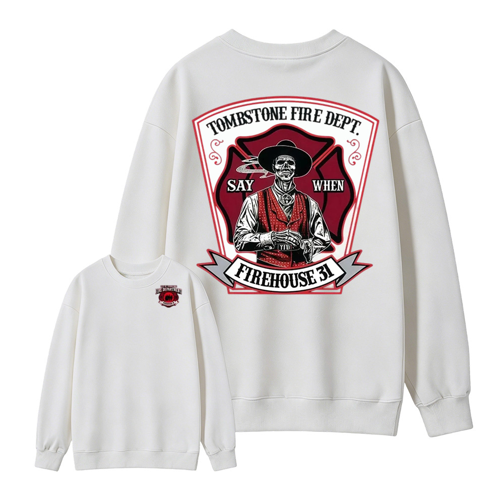 Vintage Firefighter Sweatshirt | Classic Americana Graphic  Sweatshirt