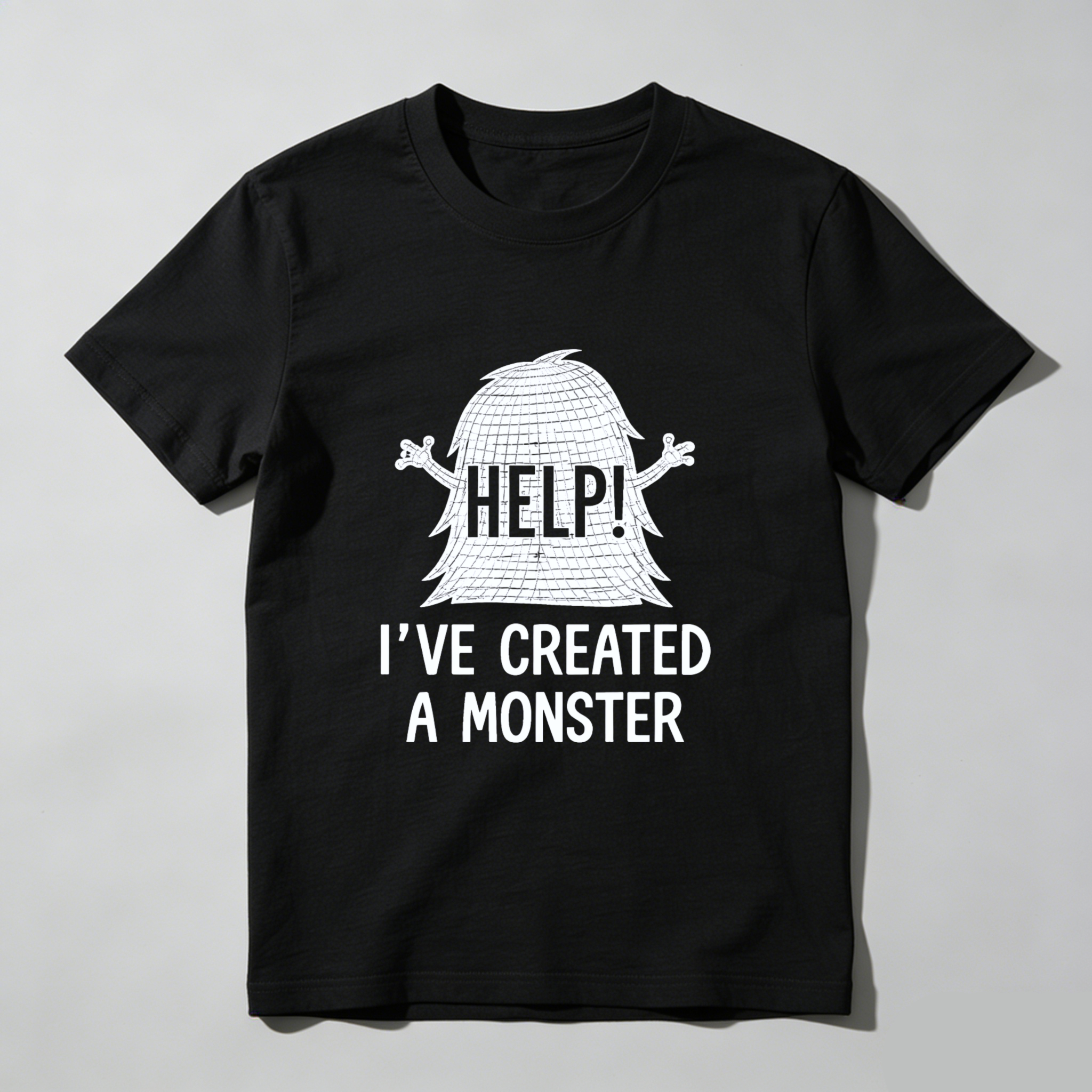 TEECURENT Help Ive Created A Monster Halloween Shirt Funny T-Shirt For Men Women Spooky Costume Party Gift WOMEN