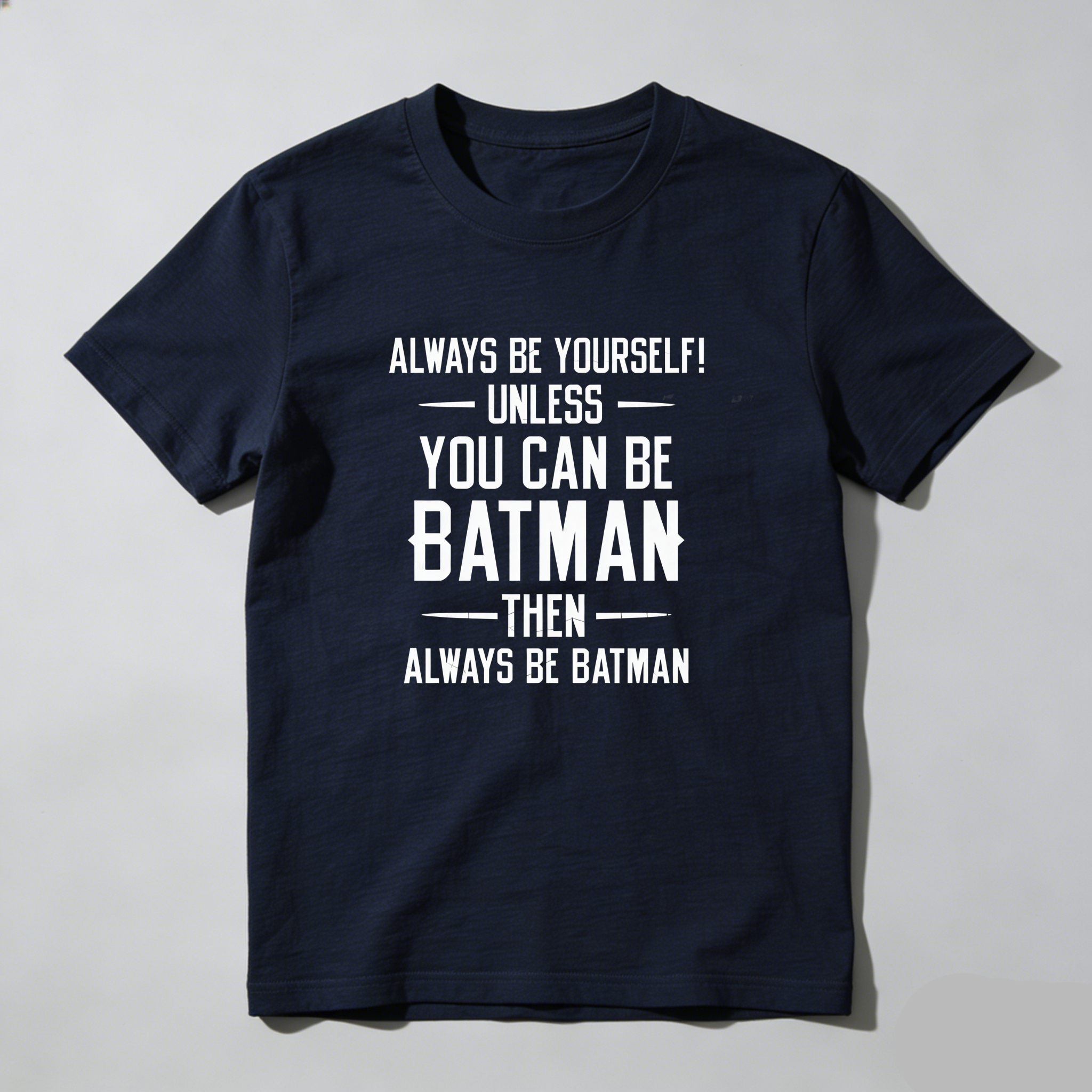TEECURENT Always Be Yourself Unless You Can Be Batman Then Always Be Batman Pure Cotton Short Sleeve T Shirt-TeeCurent