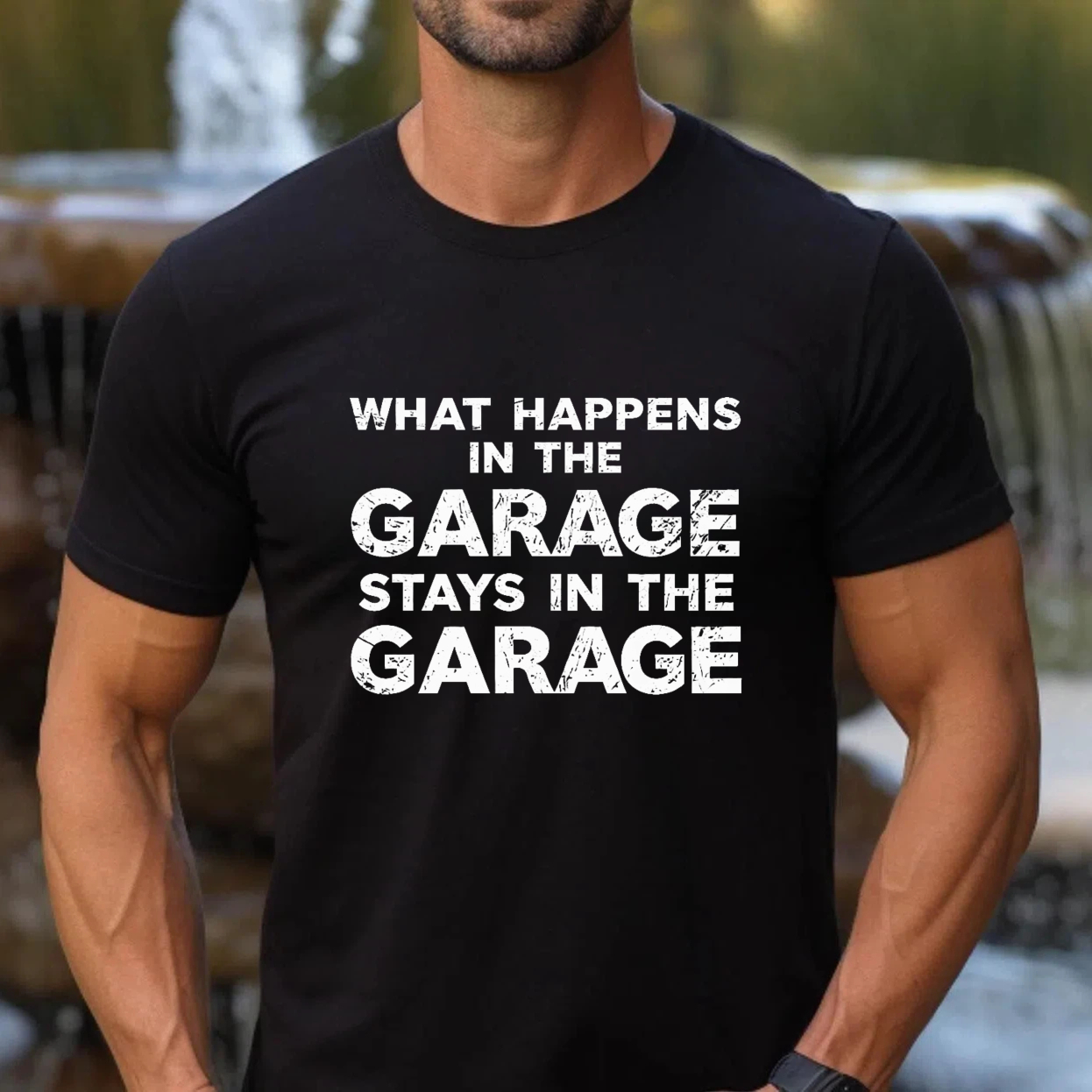 What Happens In The Garage Stays In The Garage T Shirt Men Women Funny Garage Shirt Mechanic Gift Car Enthusiast Apparel