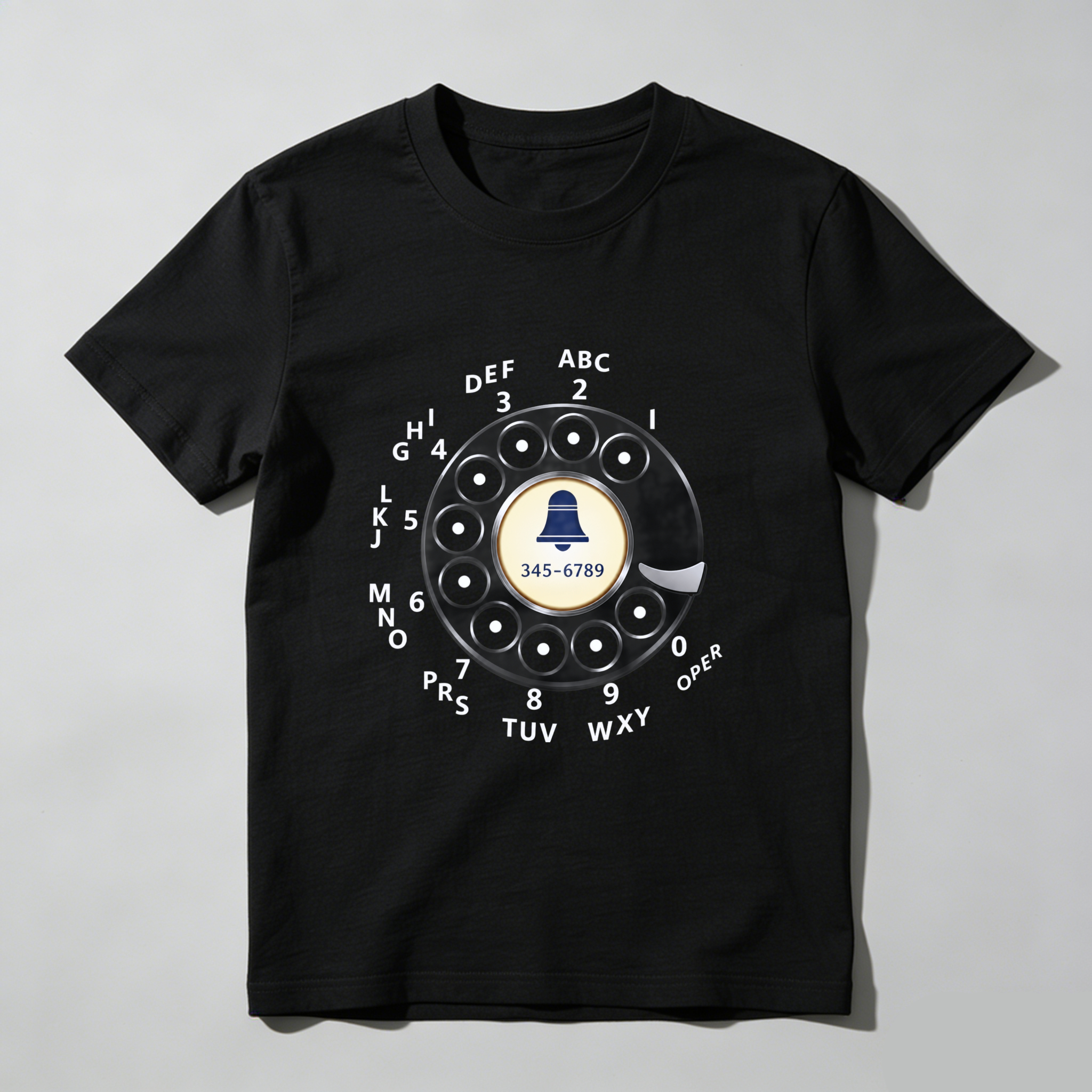 Retro Rotary Phone Dial T-Shirt Classic Vintage Telephone Design Made In Usa