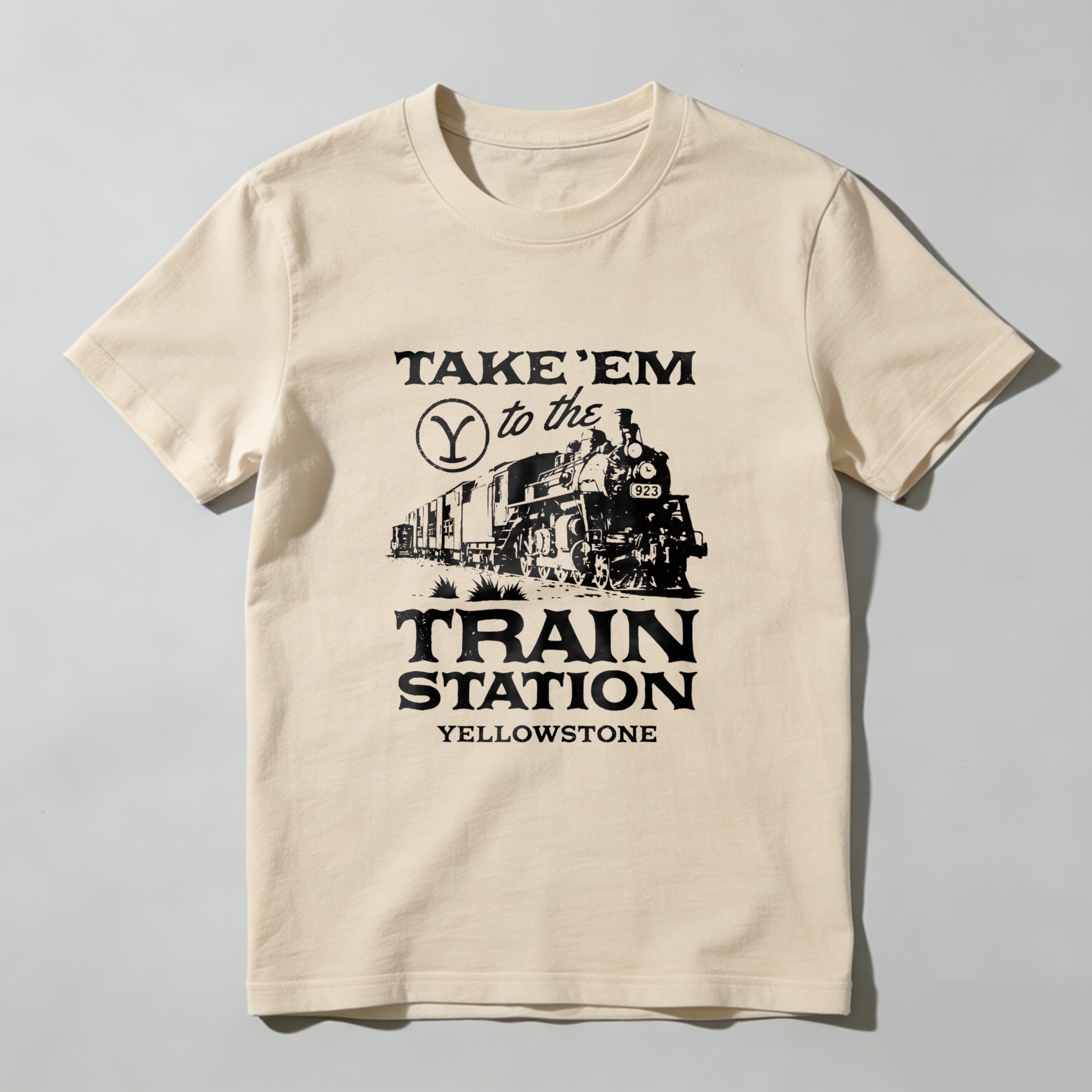 TEECURENT Take Em To The Train Station Yellowstone T Shirt