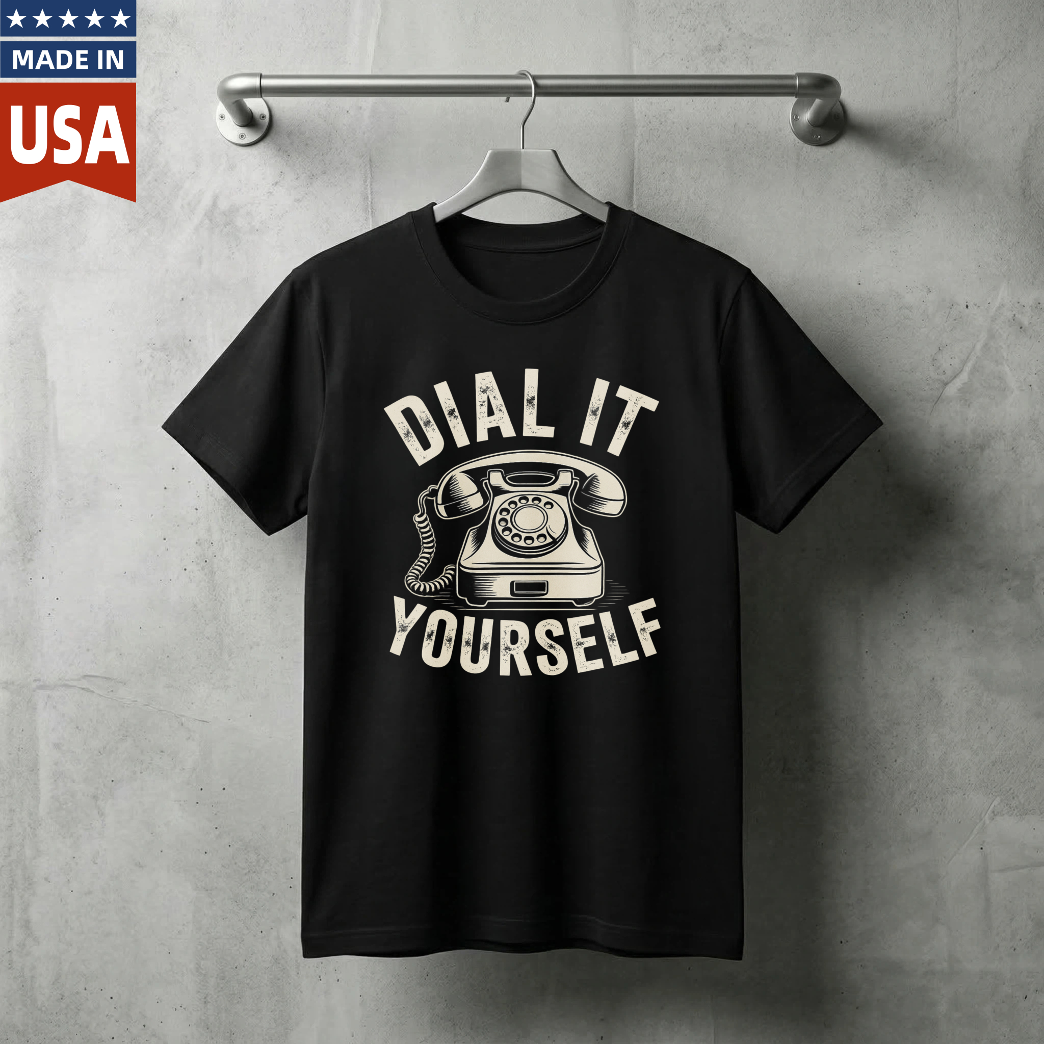 Dial It Yourself Vintage Telephone Graphic T-Shirt Made In Usa