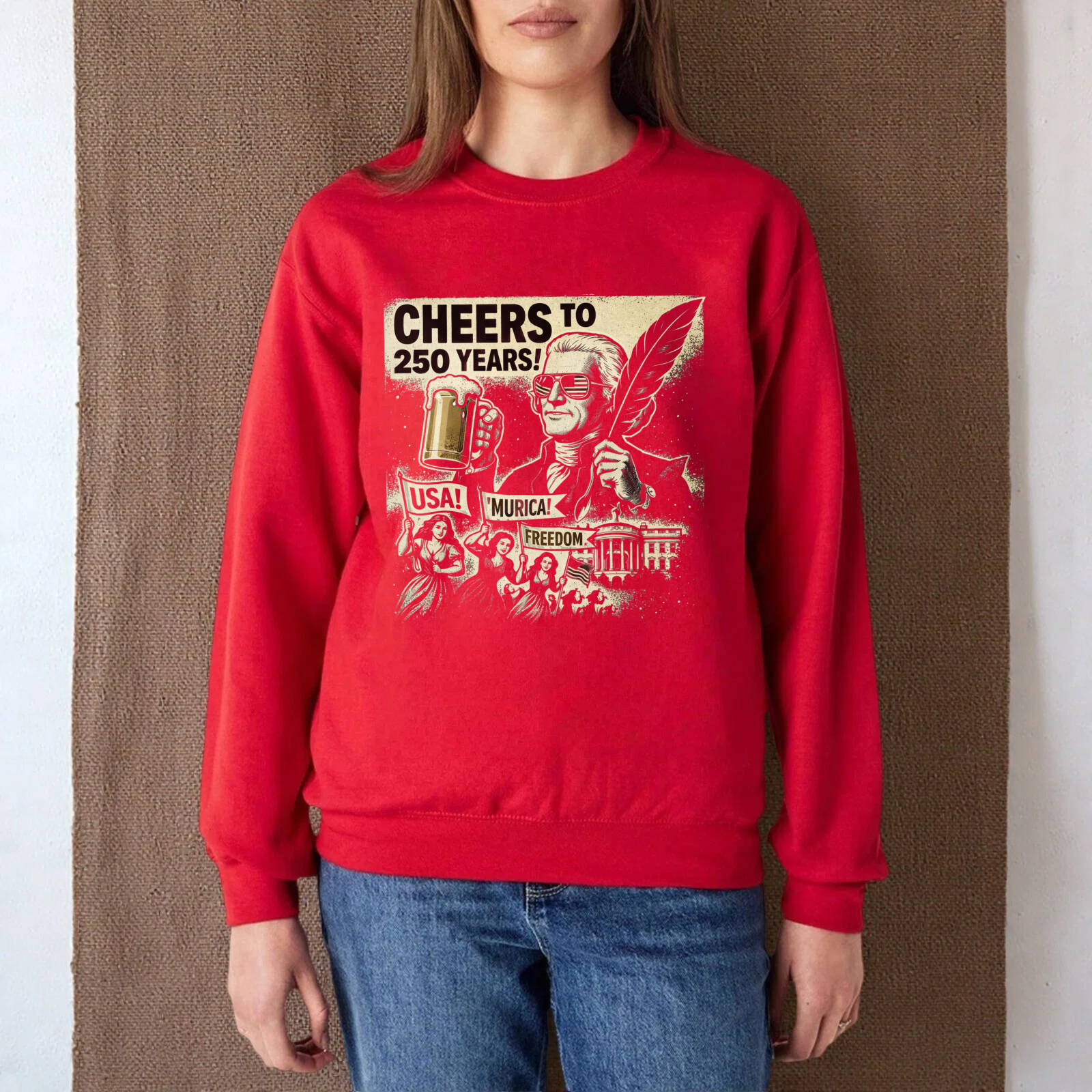 Cheers To 250 Years Usa Musical Freedom Sweatshirt