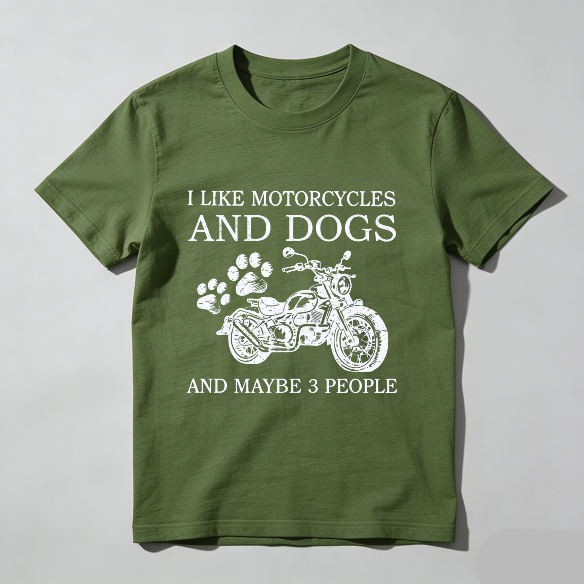 I Like Motorcycles And Dogs And Maybe 3 People T Shirt For Motorcycle Enthusiasts And Dog Lovers