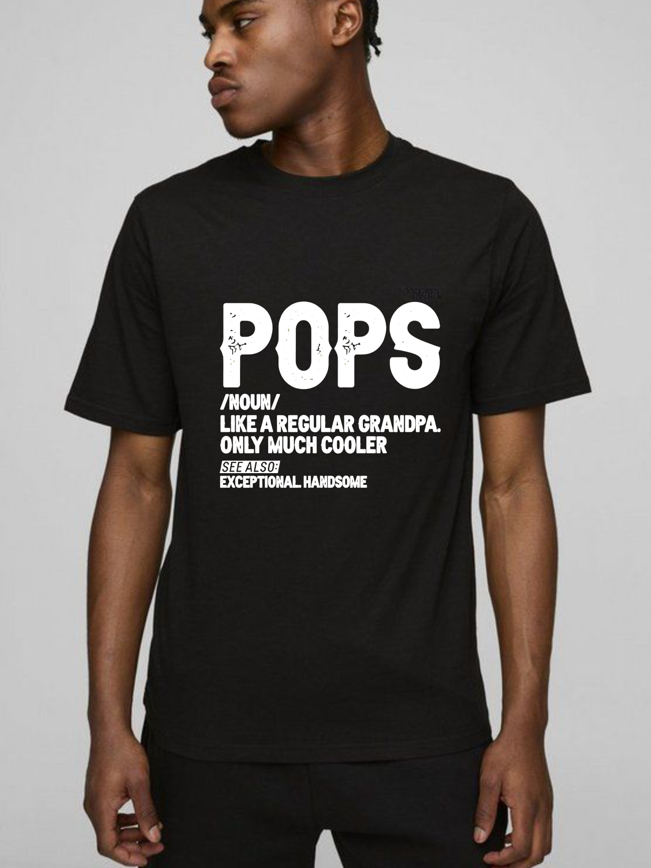 TEECURENT Pops Definition Exceptional Handsome Pure Cotton Short Sleeve T-Shirt-TeeCurent